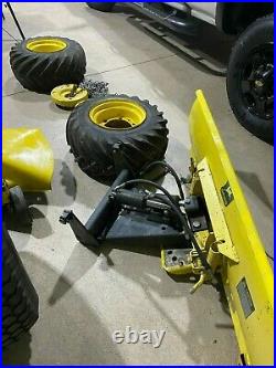 John Deere 400 Garden Tractor Mower 3-point hitch, Plow Blade, 33 hrs