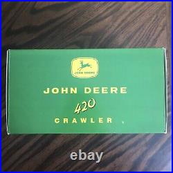 John Deere 420 Crawler 116 Vintage 1998 ERTL PLOW CITY TOY FARM SHOW