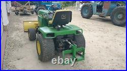 John Deere 420 garden tractor, pto, ps, snow plow, 3 pt hitch, mower 860 hrs