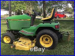 John Deere 425 Lawn TractorRear Weights54 Mulch Deck4-Way PlowithBlade GREAT