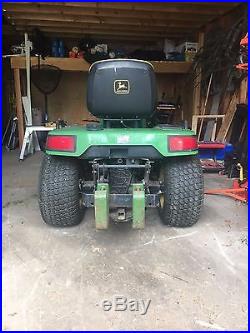John Deere 425 Lawn TractorRear Weights54 Mulch Deck4-Way PlowithBlade GREAT