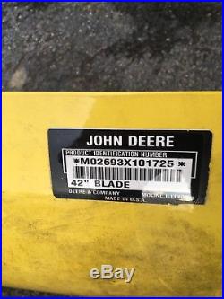 John Deere 42 GT235 LX266 LX277 LX288 LX280 Lawn Mower Front Snow Plow Blade