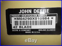 John Deere 42 Snow Blade with Plow Frame off of LX255 Product No. M04290X010984