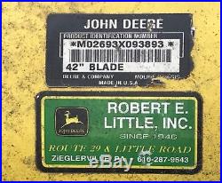 John Deere 42 inch Snow Plow Blade MO2693X093893 USED