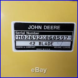 John Deere 42 snow plow lightly used Contact me for a shipping quote