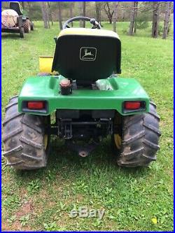 John Deere 430 Garden Tractor 687 Hours Lawn Mower 60 Inch Deck 54 Plow Blade