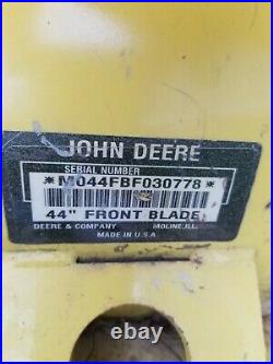 John Deere 44 Lawn Garden Tractor Snow Plow Blade