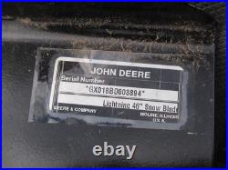 John Deere 46 Snow Blade for 100 Series Tractors GX018BD BUC11657
