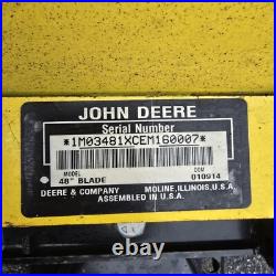 John Deere 48 Front Blade Snow Plow M03481X Fits 200 Series & 300 Series John Deere 48 Front Blade Snow Plow M03481X Fits 200 Series & 300 Series