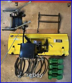 John Deere 48 Snow Blade Plow Includes Angle Kit Tire Chains Weights 500 Series