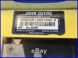 John Deere 48 Snow Plow Blade M03481X051605 With Lift Kit For 345 Lawn Tractor