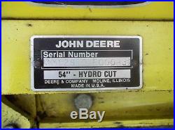 John Deere 54 Hydraulic Snow Plow Blade 400 420 430 Garden Tractor Nice Shape