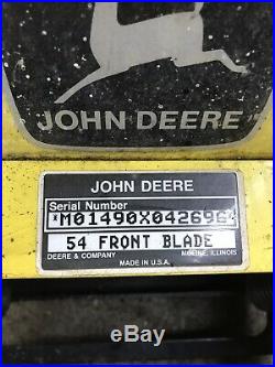 John Deere 54 Inch Snow Plow