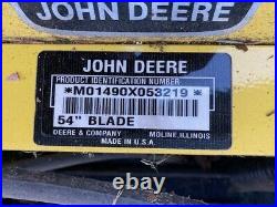 John Deere 54 Snow Plow Attachment for Lawn Garden Tractor -excellent condition