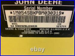John Deere 54 Snowblower & Plow Set Up READ DESCRIPTION FOR SHIPPING
