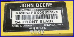 John Deere 54 quick hitch snow plow blade