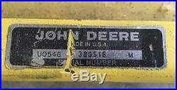 John Deere 54 snow plow blade, 4-way hydraulic, wheel weights, tire chains, 318
