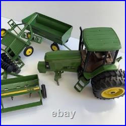 John Deere 7800 Duals Weight Cab 1/16 Tractor Disc Plow Flare Wagon 452 LOT
