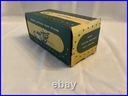 John Deere Diecast Metal Plow Toy Green Yellow Vintage Farm Vehicle with Box