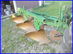 John Deere F125 3x 14 3pt hitch JD plow REALLY NICE Ready to use ALWAYS SHEDDED