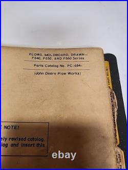 John Deere F640 F650 F660 Series Drawn Moldboard Plow Parts Catalog PC684 BOTTOM John Deere F640 F650 F660 Series Drawn Moldboard Plow Parts Catalog PC684 BOTTOM