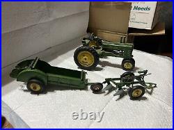 John Deere Farm Toy Model A tractor Manure And Bottom Plow