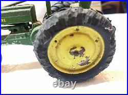 John Deere Farm Toy Model A tractor Manure And Bottom Plow