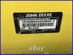 John Deere GT235 GT245 42 Front Snow Plow Blade Hand Lift LX277 LX279 LX288