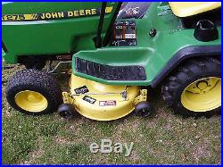 John Deere GT275 garden tractor with bagger, 42 snow plow