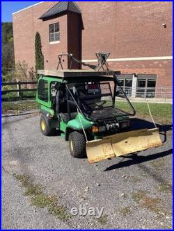 John Deere Gator UTV Utility Vehicle 2 Wheel drive with powerDump Bed and plow