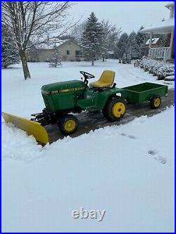 John Deere Hydrostatic 18 HP Tractor AND Snow Plow, 48 Mower Deck