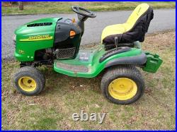 John Deere L130 46 Riding Mower W Deck Plow Bagger Chains Belts Parts Running John Deere L130 46 Riding Mower W Deck Plow Bagger Chains Belts Parts Running