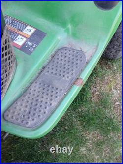 John Deere L130 46 Riding Mower W Deck Plow Bagger Chains Belts Parts Running John Deere L130 46 Riding Mower W Deck Plow Bagger Chains Belts Parts Running