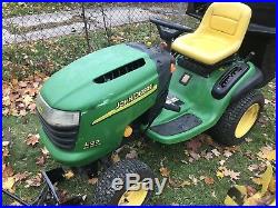 John Deere L130 Riding Mower With Attachments Snow Plow Bagger And More