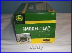 John Deere LA Tractor With L-12 Cultivator By SpecCast 1/16 Scale FREE SHIP NIB