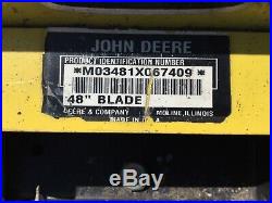 John Deere LX GT GX 325 345 48 Snow Plow Blade LX280 LX288 GT235 GT245 GX345