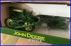 John Deere Lindeman Crawler w Two Bottom Plow Tractor 1/16 Scale JDM-189 DieCast