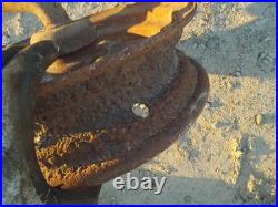 John Deere M JD Tractor rear plow steel wheel & hub & mounting bracket