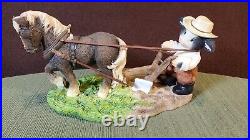 John Deere Mary's Moo Moos by Enesco Boy/Horse Plow Figurine June 2001