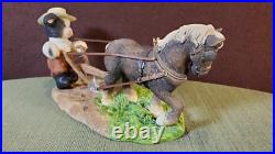 John Deere Mary's Moo Moos by Enesco Boy/Horse Plow Figurine June 2001 John Deere Mary's Moo Moos by Enesco Boy/Horse Plow Figurine June 2001