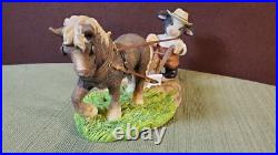 John Deere Mary's Moo Moos by Enesco Boy/Horse Plow Figurine June 2001 John Deere Mary's Moo Moos by Enesco Boy/Horse Plow Figurine June 2001