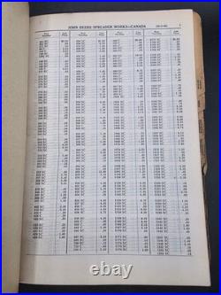 John Deere Plow Co LTD Canadian Repair Parts Price List NO. 3-GC 1947 Vintage