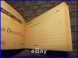 John Deere Plow Company Dealer Order Book Postcards Early 1900s