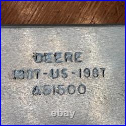 John Deere Plow Share Commemorative 1887-1987 Moline A51500 One Of A Kind