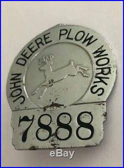 John Deere Plow Works Employee Badge 7888 (Vintage) A37