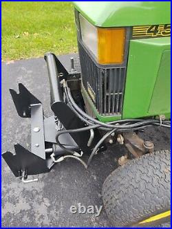John Deere Quick Hitch and 54 Blade/Plow for 425/445/455 Garden Tractor
