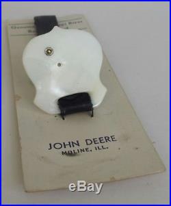 John Deere Sterling Silver Pearl Watch Fob antique old vintage deer plow