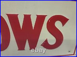 John Deere Syracuse Chilled Plows Gas Oil Vintage Collectable Sign