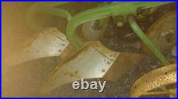 John Deere Tractor Drawn Moldboard Plow 2 bottom on Steel original & coulters