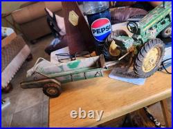 John Deere Tractor Plow and Spreader